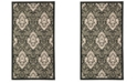 Safavieh Courtyard Black and Sand 7'10" x 7'10" Square Area Rug